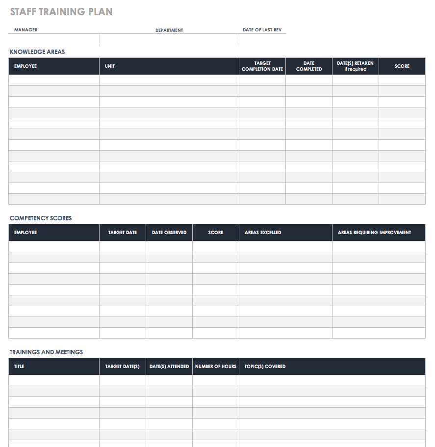 Trainingsplan Vorlage Beispiel